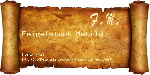 Feigelstock Matild névjegykártya